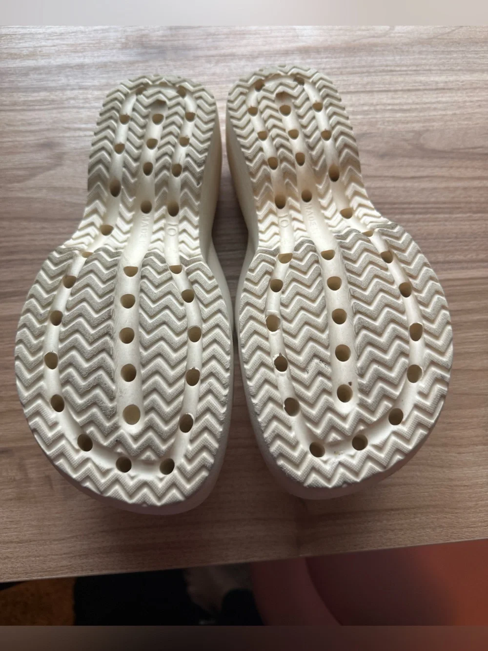 Cream Platform Flip Flop Sandals